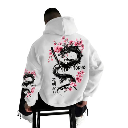 Sweat Japonais Avec Illustration Dragon Élégante