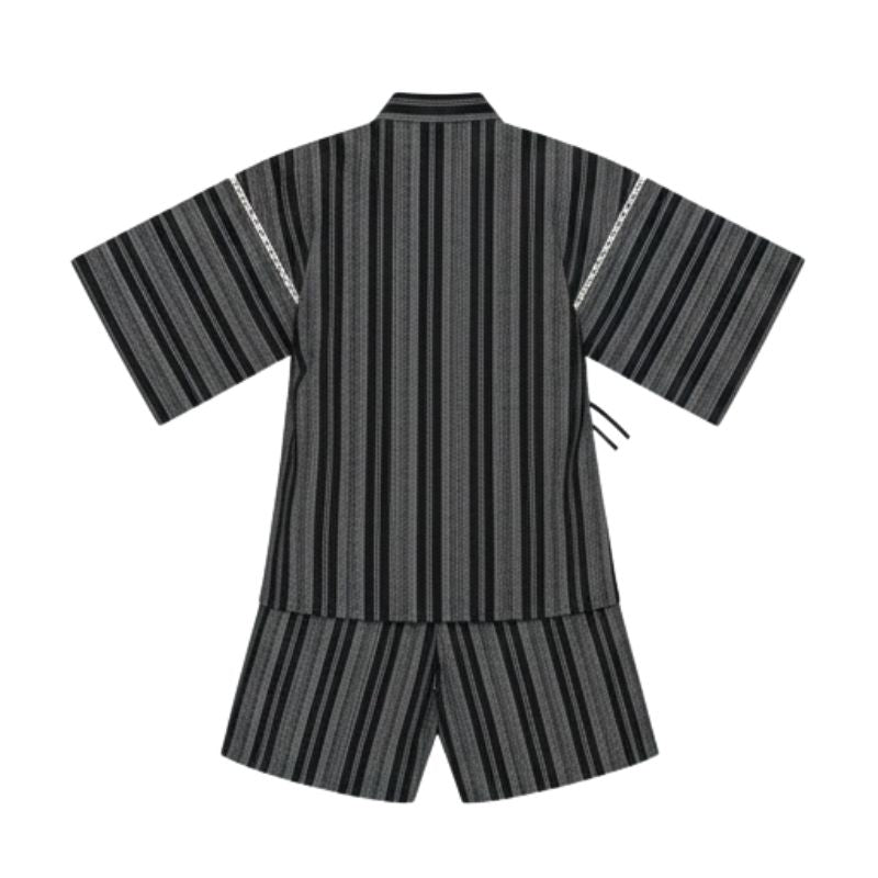 Jinbei Homme Japonais Rayé en Ensemble Kimono Et Short