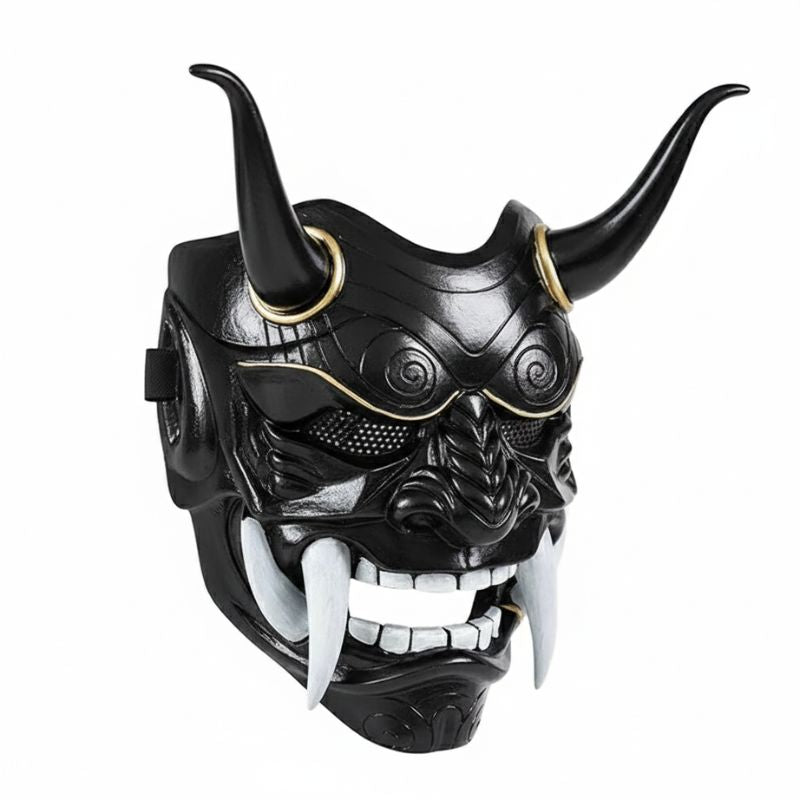 Masque Samouraï Japonais Avec Design Démon Oni