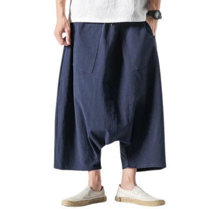Pantalon Japonais Léger Homme Coupe Fluide