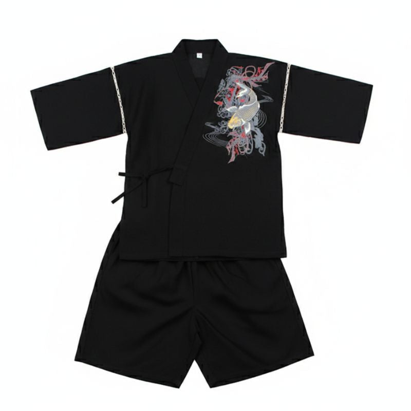 Jinbei Homme Japonais Avec Motif Traditionnel