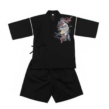 Jinbei Homme Japonais Avec Motif Traditionnel