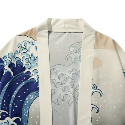 Ensemble Kimono Japonais Avec Motif Vagues