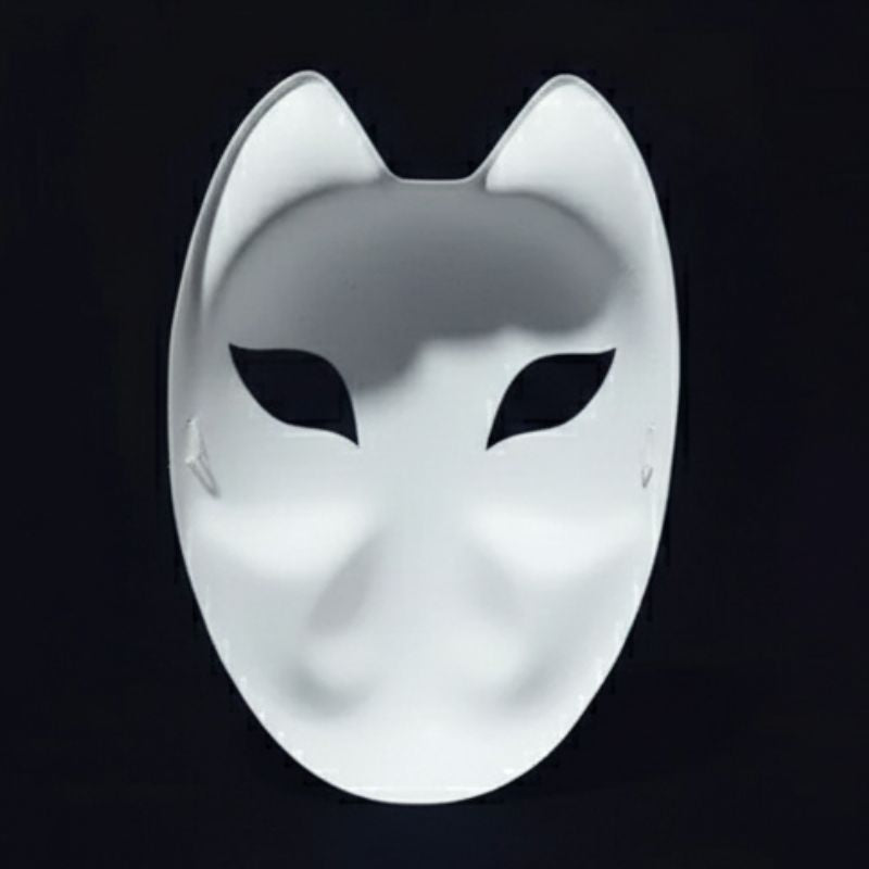 Masque Kitsune Japonais Avec Design Renard Mystique