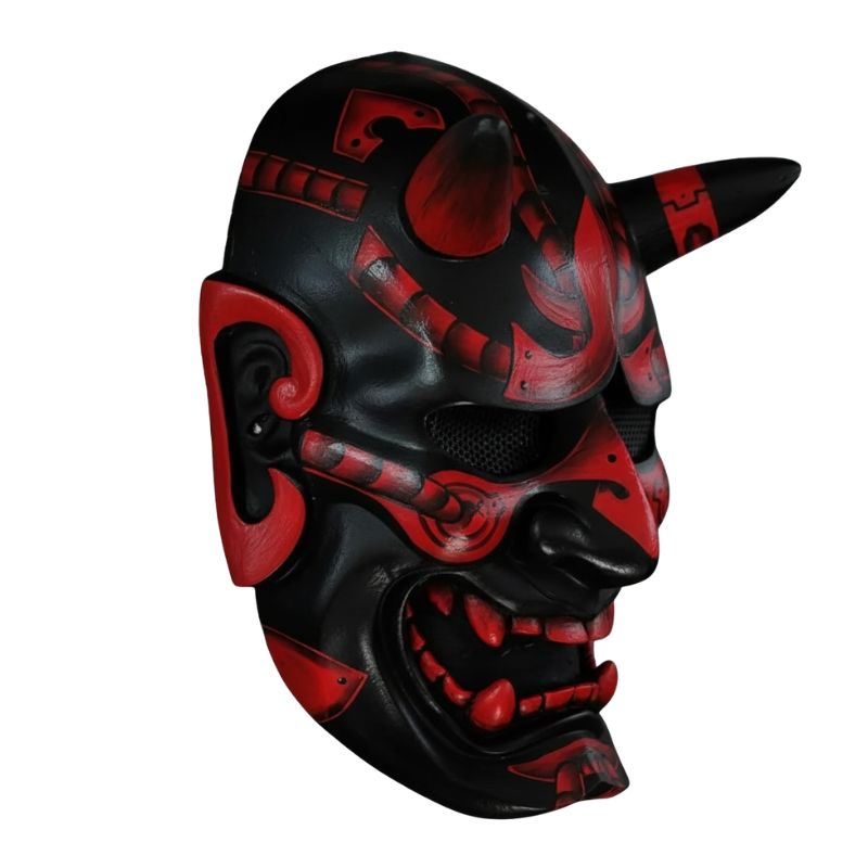 Masque Samouraï Japonais En Démon Sculptés