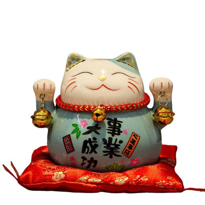 Maneki Neko Chat En Céramique 11 cm