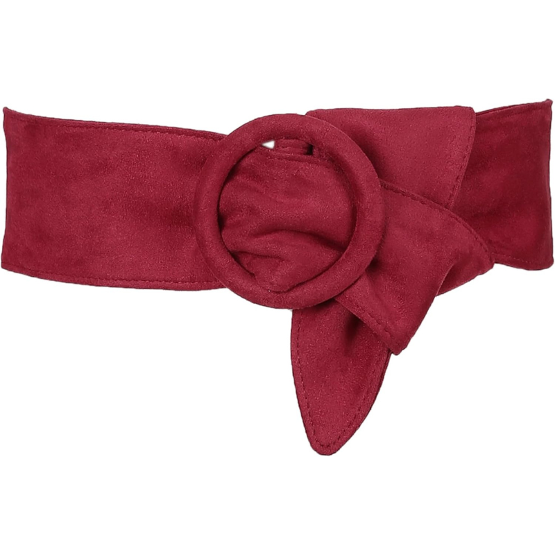 Ceinture Obi Large En Daim À Boucle Ronde