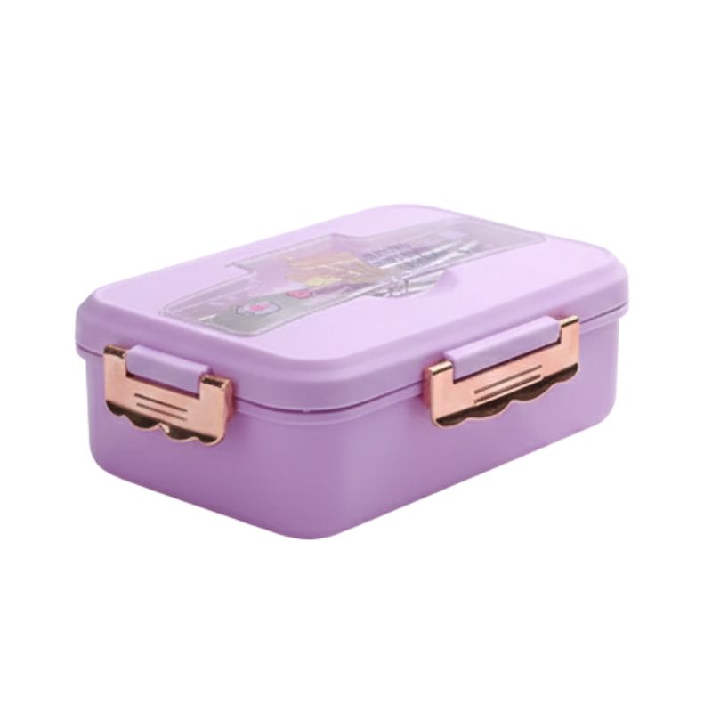 Boîte Bento Japonaise Violette Style Kawaii