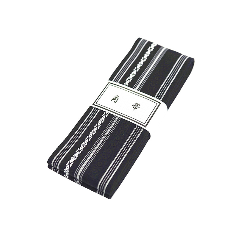Ceinture Obi En Jacquard Avec Motif Rayé Traditionnel