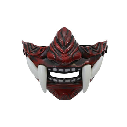 Masque Samouraï Oni Avec Crocs Longs