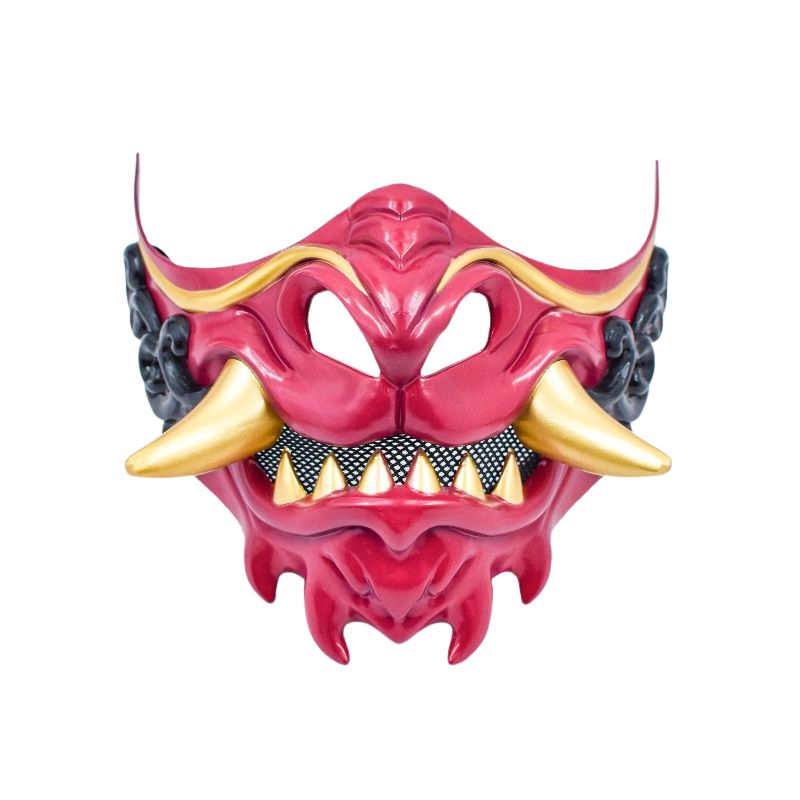 Masque Samouraï Oni Avec Dents Aiguisées