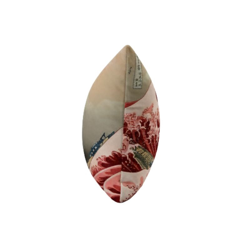 Coussin Japonais Décoratif Avec Illustration Vague