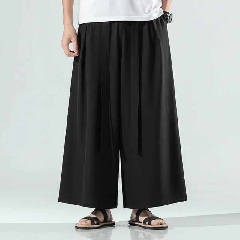 Hakama Homme À Coupe Large Style Oriental