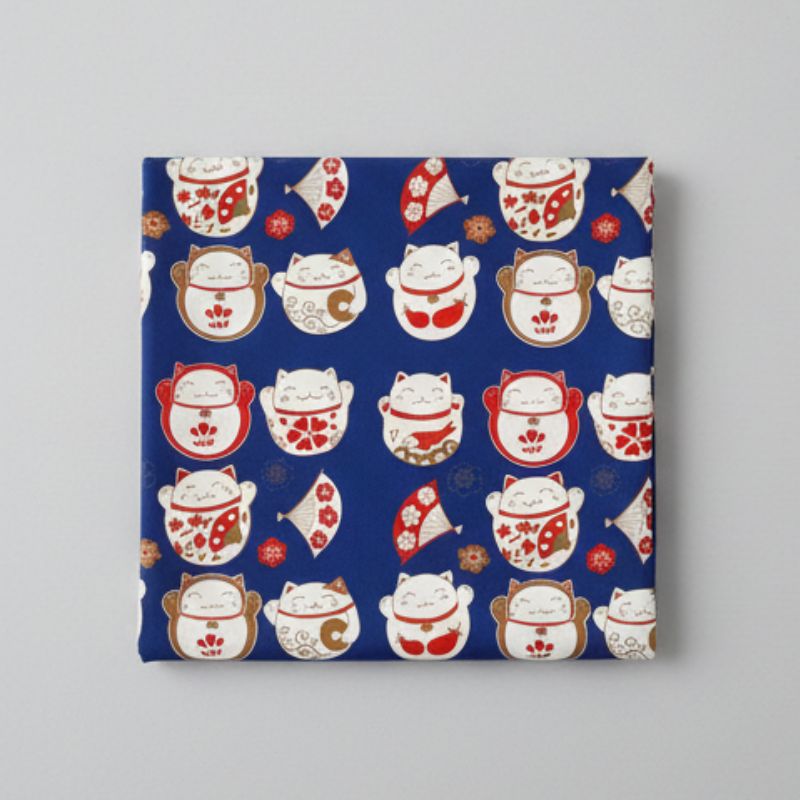 Furoshiki Japonais Illustré De Maneki Neko