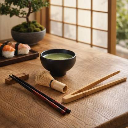 Cuillère Matcha En Bambou Avec Forme Courbée