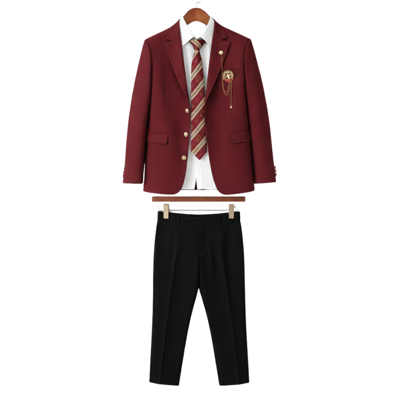 Uniforme Japonais En Ensemble Élégant Avec Cravate Rayée