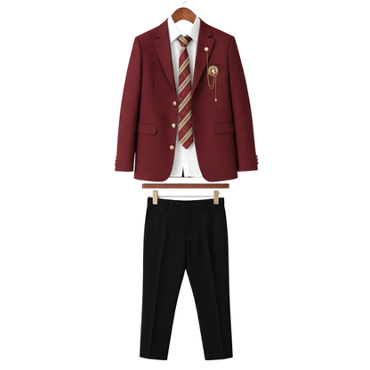 Uniforme Japonais En Ensemble Élégant Avec Cravate Rayée