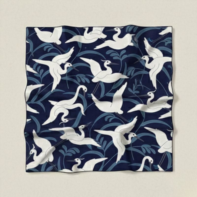 Furoshiki Japonais À Motif d'Oiseaux