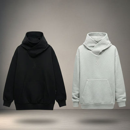 Sweat Japonais Streetwear Avec Capuche Col Roulé