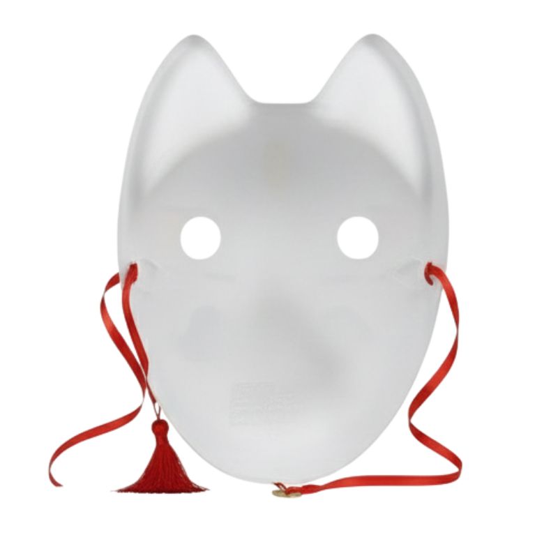 Masque Kitsune Traditionnel Avec Regard Intense