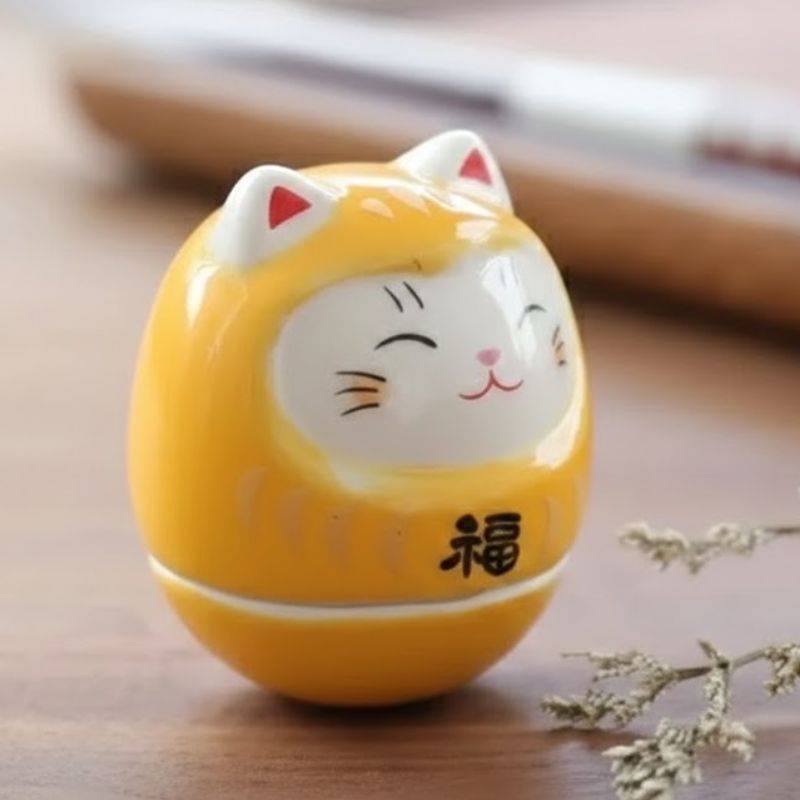 Daruma Mini Chat Souriant