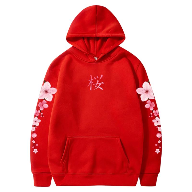 Sweat Japonais En Coupe Décontractée Avec Imprimé Sakura