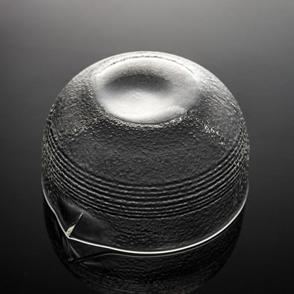 Bol Matcha Transparent Avec Motif Rainuré