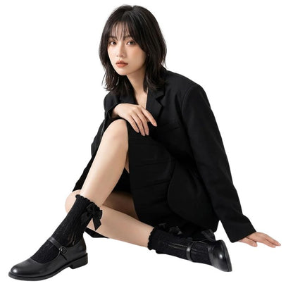Chaussette Japonaise Avec Nœud Dentelle