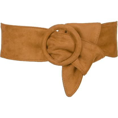 Ceinture Obi Large En Daim À Boucle Ronde