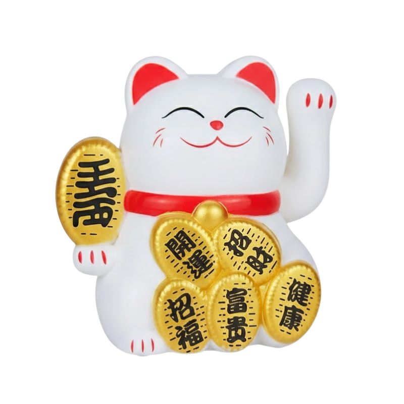 Maneki Neko Design Chat À Énergie Solaire