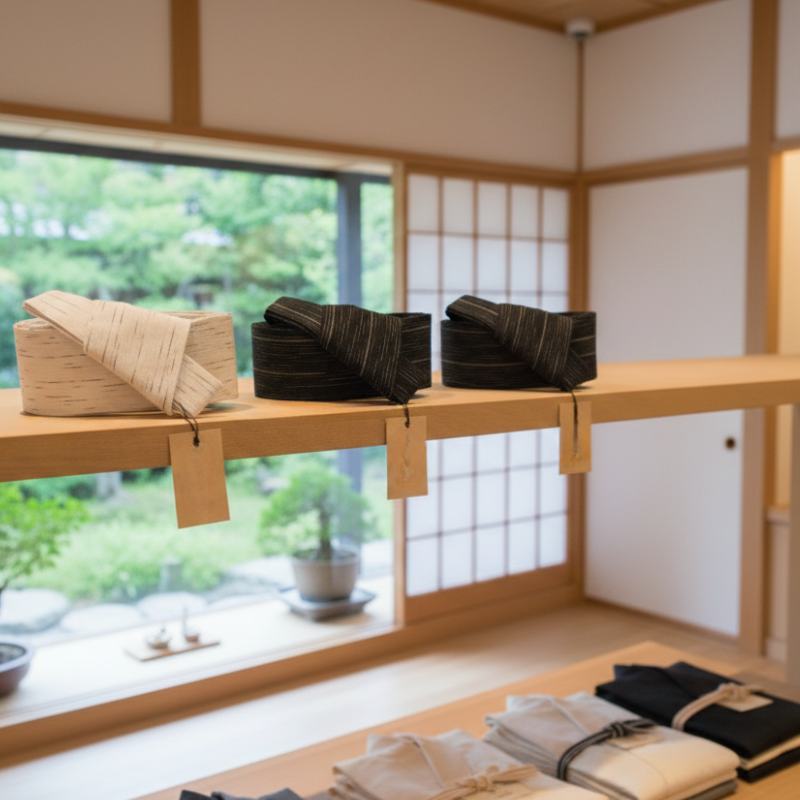 Ceinture Obi Kaku Rayures Fines