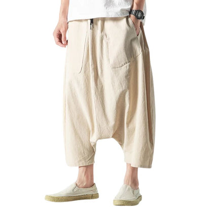 Pantalon Japonais Léger Homme Coupe Fluide