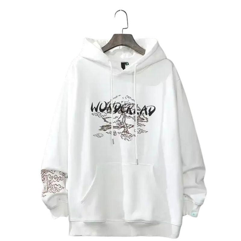 Sweat Japonais Streetwear Avec Design Paysage Traditionnel