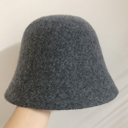 Chapeau Streetwear Style Bucket En Laine