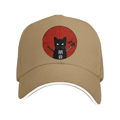 Casquette Japonaise Avec Chat Ninja