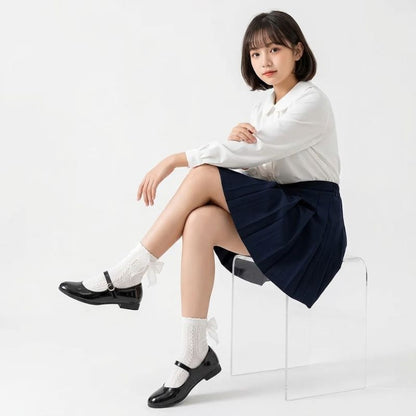 Chaussette Japonaise Avec Nœud Dentelle