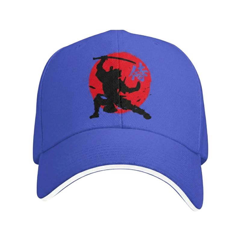 Casquette Japonaise Style Ninja Avec Silhouette Guerrier Dynamique