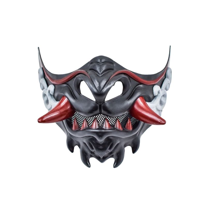 Masque Samouraï Oni Avec Dents Aiguisées
