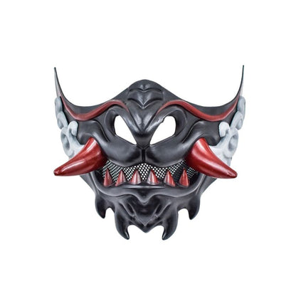 Masque Samouraï Oni Avec Dents Aiguisées