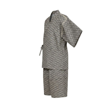 Jinbei Homme Japonais Avec Motif Seigaiha
