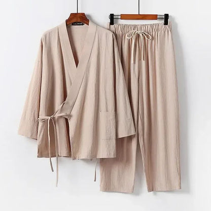 Jinbei Homme Minimaliste En Ensemble Ample Et Respirant