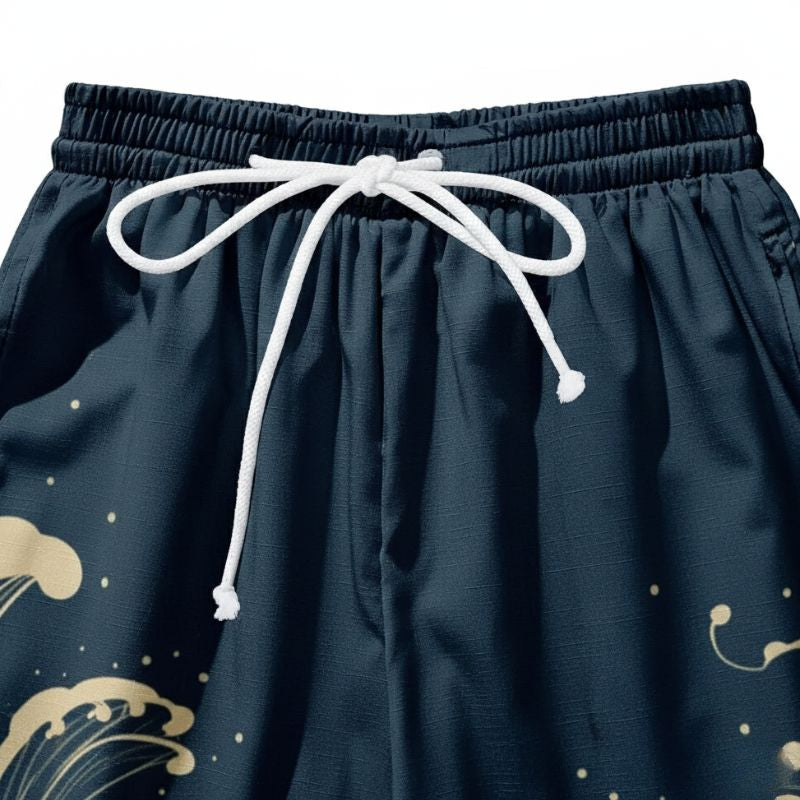Ensemble Kimono Style Japonais En Veste Ample Et Short D’été