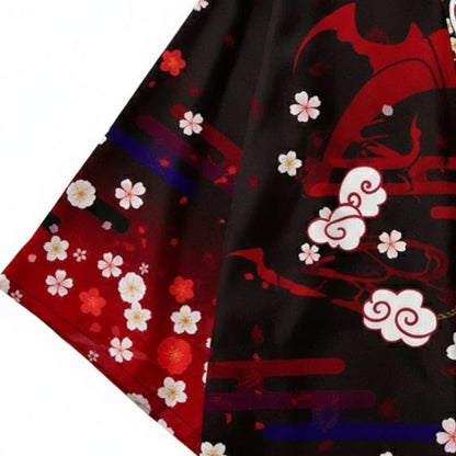 Ensemble Kimono Avec Illustration Kitsune Élégante