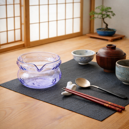 Bol Matcha En Verre Coloré Avec Forme Ergonomique