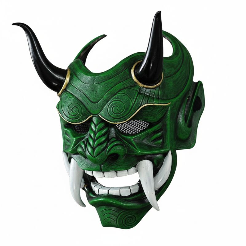 Masque Samouraï Japonais Avec Design Démon Oni