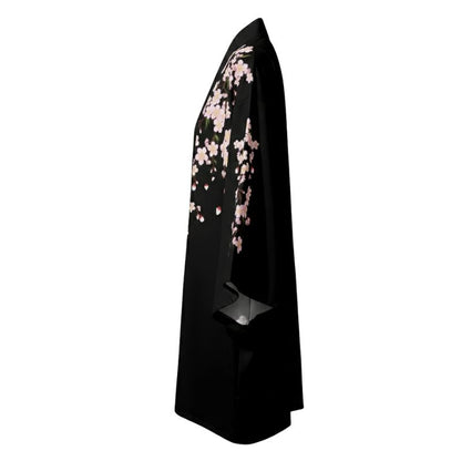 Haori Femme Chic En Imprimé Sakura Délicat