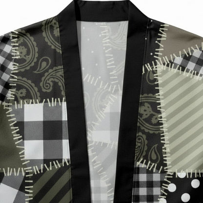Ensemble Kimono D’été Avec Design Patchwork