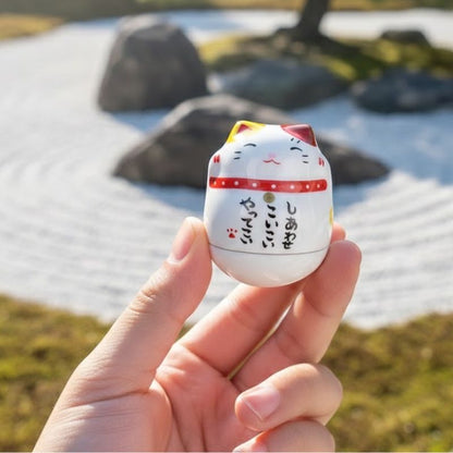 Daruma Sourire Bienveillant en Céramique