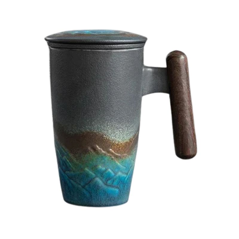 Tasse Japonaise Artisanale Avec Filtre À Thé
