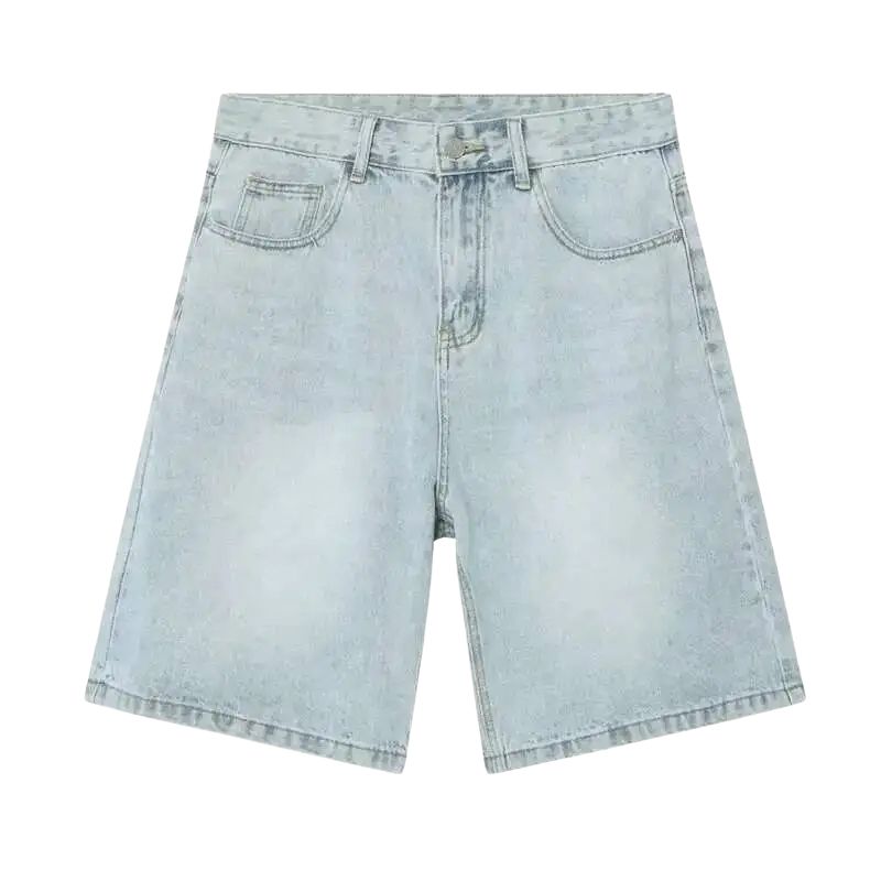 Short Japonais en Jean Homme Coupe Ample
